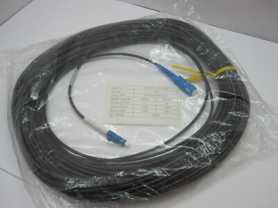 LC to SC Simplex SM Single Mode 9/125 Fiber Optic Patch Cable Black 30M 98ft