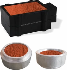 Simond Store -Casting Sand Mold & 2 Part Aluminium Ring Used as Jewelry Casting