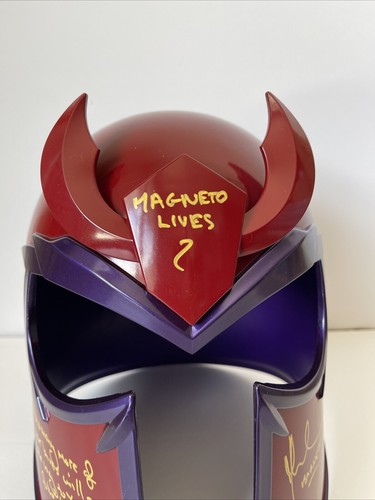 Matthew Waterson Signed Magneto X-men 97 Marvel Legends FS Helmet Beckett QR 2 - Picture 3 of 7