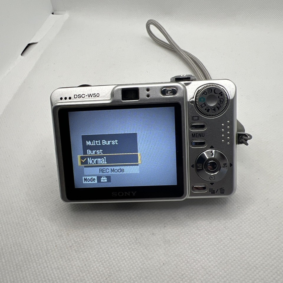 Sony Cybershot DSCW50 6.0MP Digital Camera Tested + Battery, Charger, Memory 27242682238 eBay