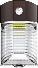150- Watt Equivalent, Integrated LED, Bronze Finish, Dusk to Dawn Mini Wall Pack