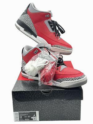 Size 11 - Nike Air Jordan 3 Retro SE Fire Red Men's Shoes Laces w/ Original Box
