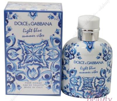 Dolce & Gabbana Light Blue Summer Vibes 4.2 oz Edt Spray For Men New In Box