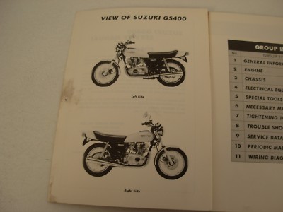 1977 Suzuki GS400 Motorcycle Service Manual | eBay