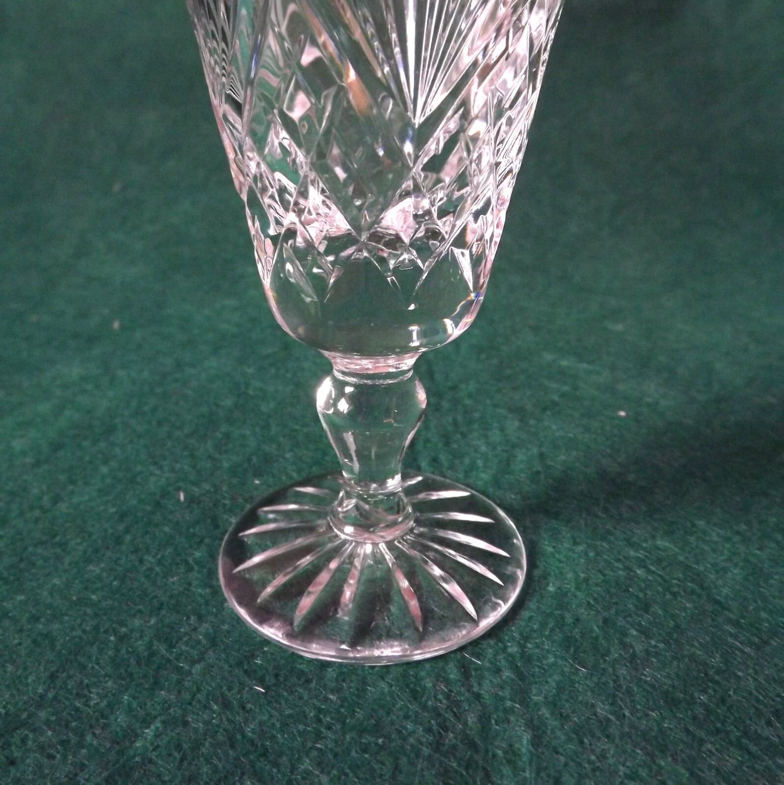 Set Of 6 Vintage Cut Glass Sherry Glasses eBay