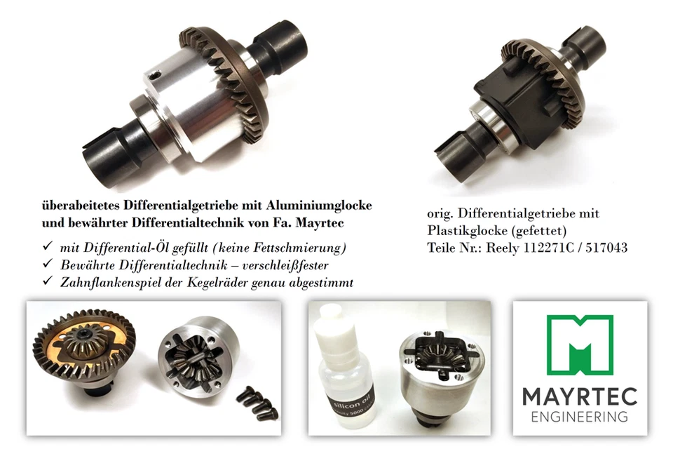 Robustes Differentialgetriebe aus Alu -1:5 Reely Carbon Fighter 3, Reely 112271C - Bild 2 von 4