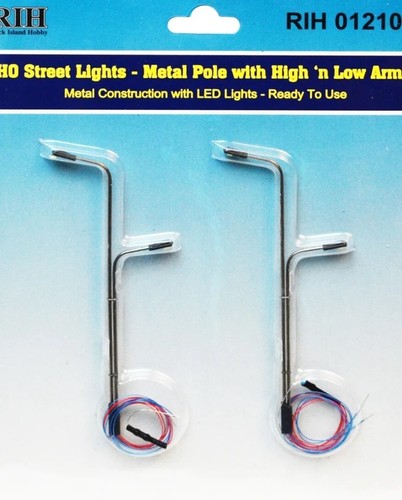 Rock Island Hobby 012103 | Farola (2) - 2 postes verticales brazos altos y bajos  | Condition: New