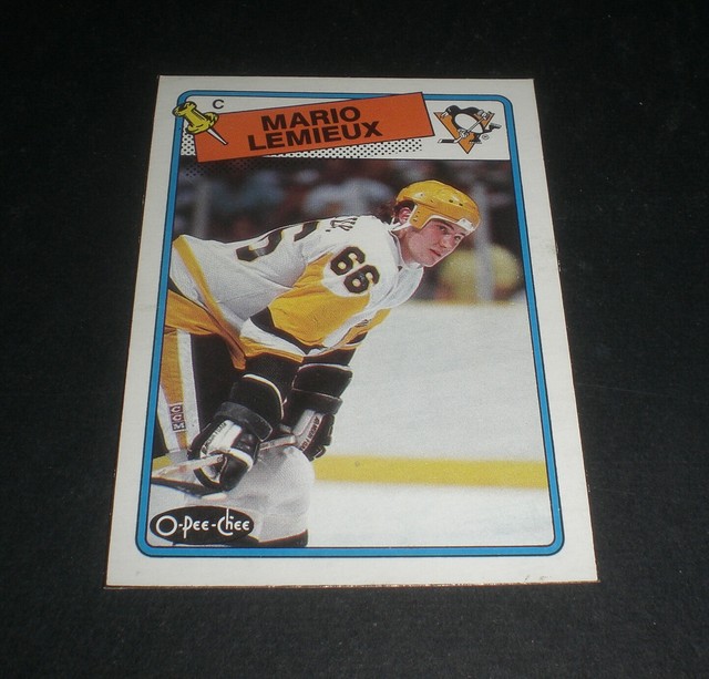 1988 89 PENGUINS MARIO LEMIEUX OPC HOCKEY CARD BLANK BACK EBay