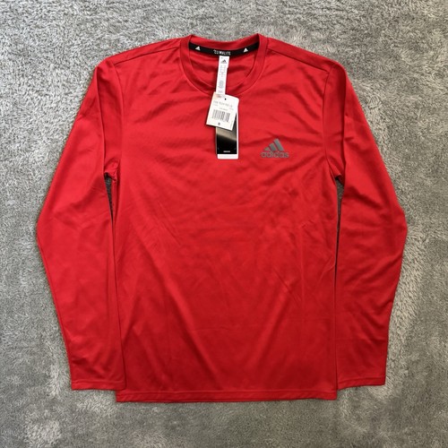 adidas Climate Mens Essential Tech Tee Training Tshirt Long Sleeve Size Small