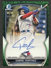 2023 Bowman Chrome Gabriel Martinez Green Grass Auto 1st /99 #CPA-GMA Blue Jays