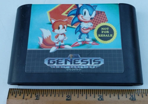Sega Genesis Sonic The Hedgehog 2 Game Cartridge Clean FAST SHIP