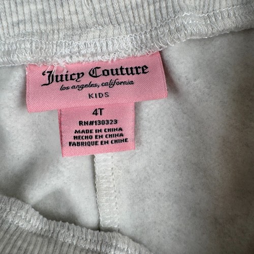 Juicy Couture Kid Girls Track Pants Joggers Gray Size 4T - Picture 5 of 8