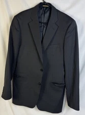 Brooks Brothers Jacket Regent Blazer Mens 42L Black Striped Sports Coat Italy