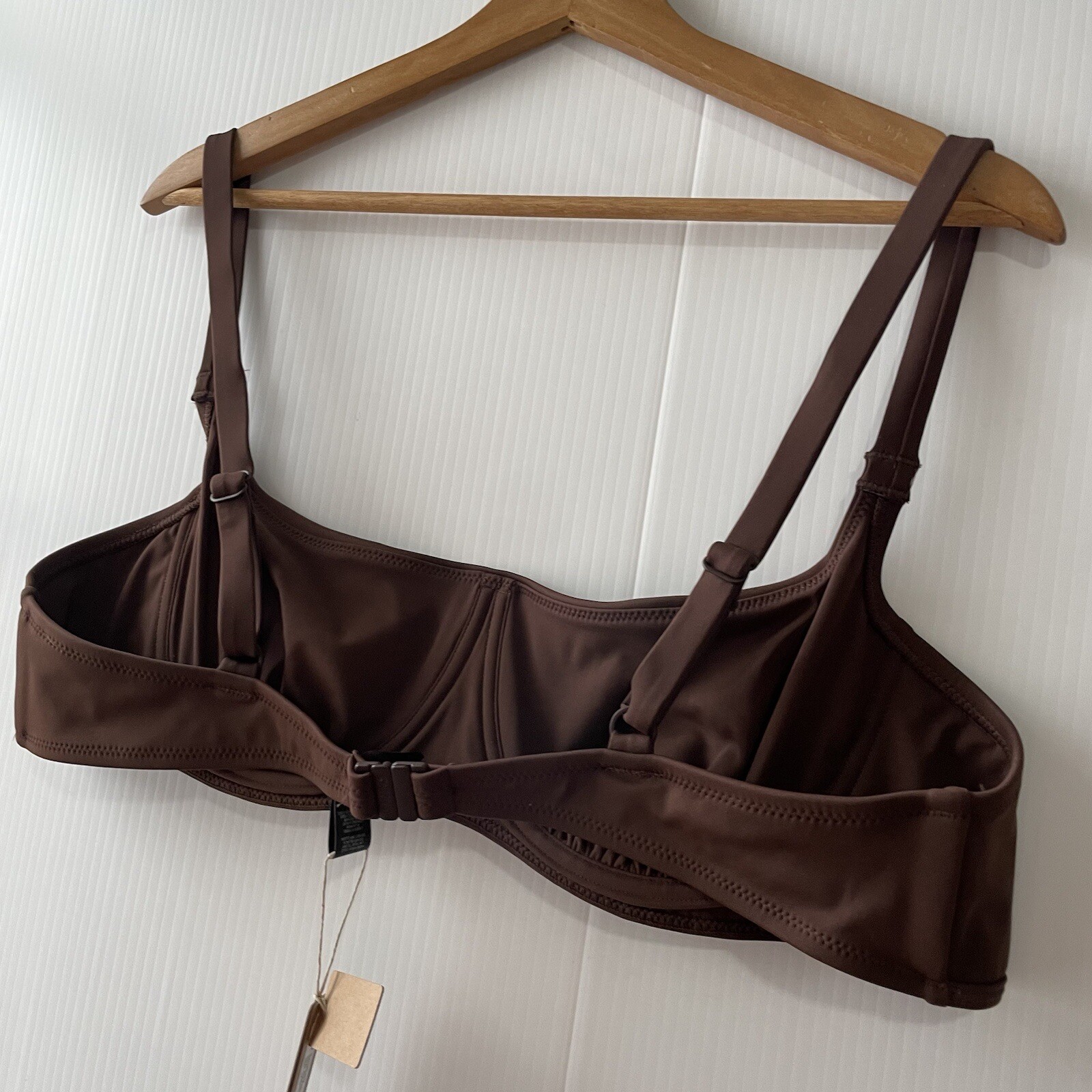 NEW SKIMS Sculpting Swim Ruched Lined Bikini Top Cocoa 4X  (BT-SCP-2759)