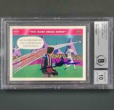 Jim Abbott signed 1992 Upper Deck UD Looney Tunes Griffey card BAS BGS 10 Auto