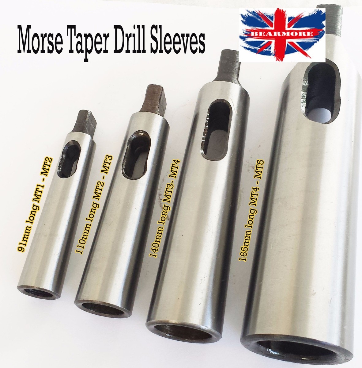ApplianPar Pack Of 3 MT1 To MT2, MT2 To MT3, MT3 To MT4 Morse Taper Drill Sleeve Reducing Adapter For Lathe Milling