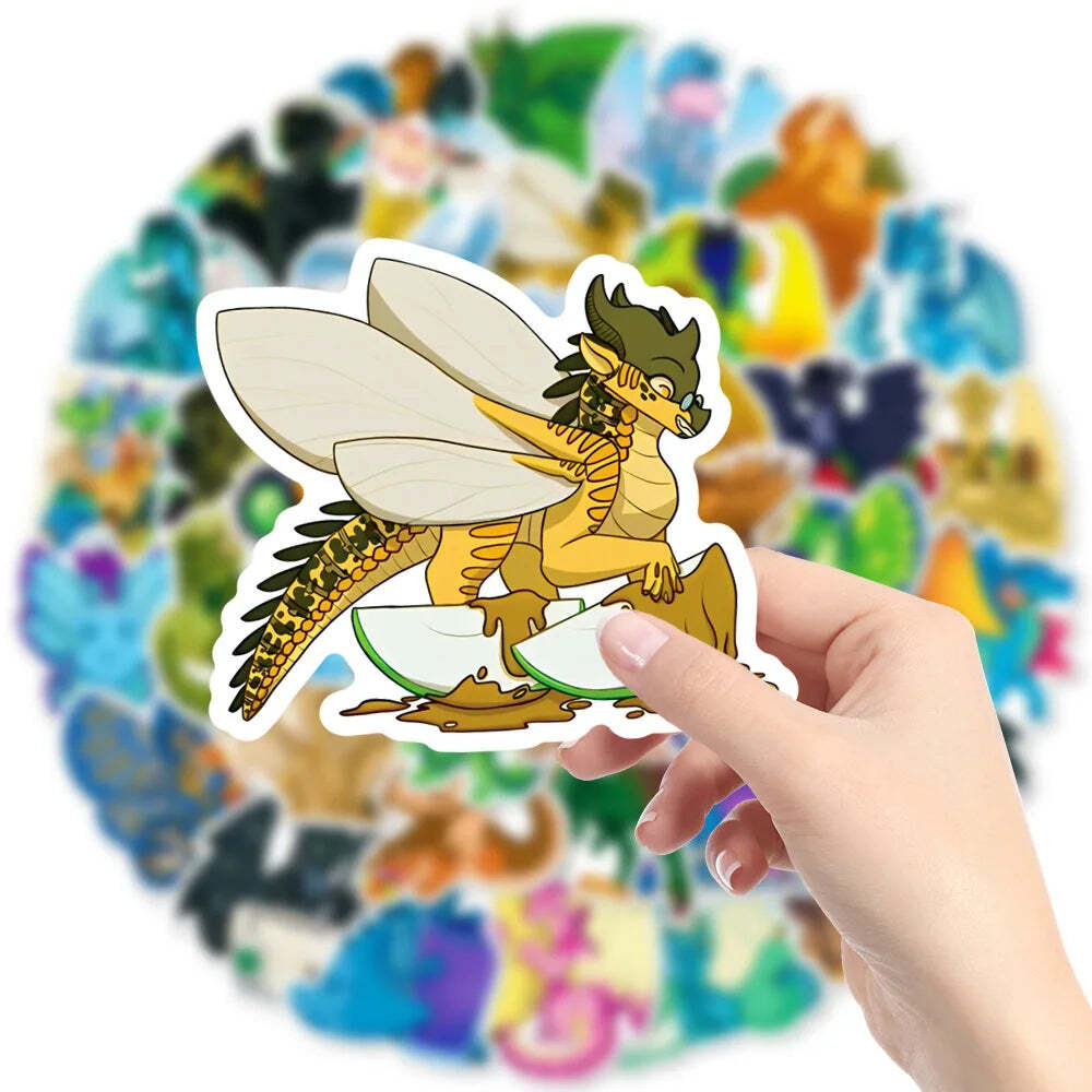 10/50Pcs Wings of Fire Dragon Animal Cartoon Stickers DIY Laptop Luggage Skatebo