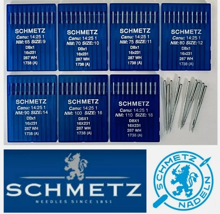 SCHMETZ INDUSTRIAL SEWING MACHINE NEEDLES fit brother juki & most machine