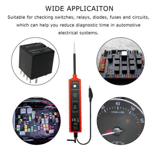 Sistema de dispositivo probador eléctrico de circuito de sonda de potencia automotriz digital de 6-24 V - Imagen 2 de 12