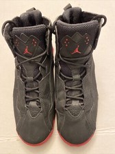 Nike Jordan True Flight Black Red Metallic 343795 Size 7 Youth