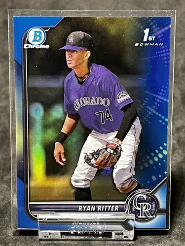 2022 Bowman Draft Chrome Ryan Ritter Blue Refractor /150 Rockies