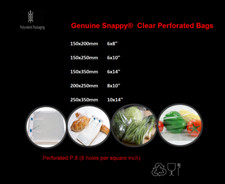  Snappy® Bags Jaw Heat Sealer bags, Perforated Deli Bakery Bread
