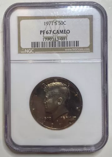 1971 S Kennedy Half Dollar NGC PR67 CAMEO 50C