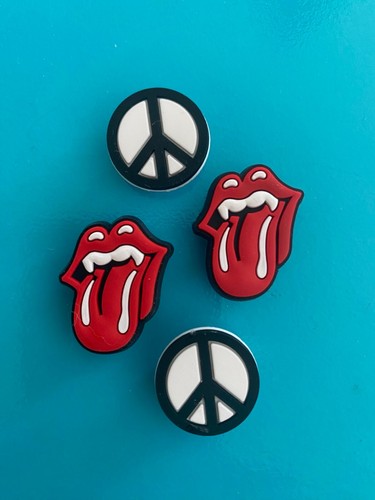 4 Shoe Charm Peace Sign Tongue Music Plug Button Pin Button Accessories For Croc - Picture 6 of 8