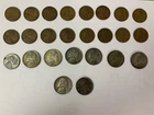 Lot of (25) Vintage Penny & Nickle Coins 1917-1949 Lincoln Wheat Buffalo Nickel