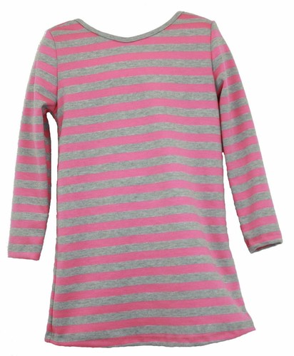 Mirabilia Kids Girls Pink and Gray Stripe Top Size 4 - Picture 1 of 3