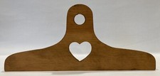 VTG Hand Cut Heart Wooden Clothes Hanger for Peg Rack Country Farmhouse Folk Art