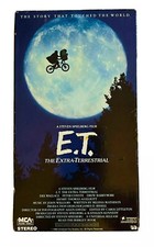 VHS E.T. THE EXTRA-TERRESTRIAL BLACK GREEN 1982 STEVEN SPIELBERG DREW BARRYMORE