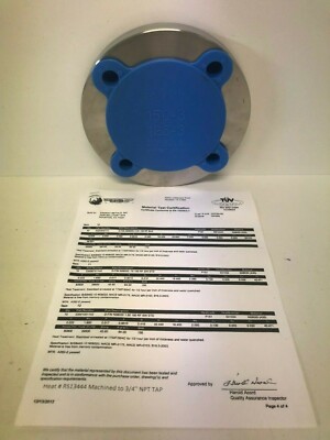 NEW OLD STOCK! ENERGY METALS HEAT TREATED FLANGE D-FIN N08020 3.00 150 RF BLD