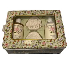Crabtree Evelyn SUMMER HILL Set 8.2 Oz Shower Gel Body Lotion 2 Bar Soaps