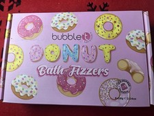 Image of Bubble T Donuts Bath Fizzers set six donuts bath bombs in assorted colors scents
