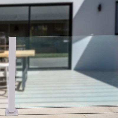 For Balcony Deck Stairs Without Glass Drilling Glass Railing End Post Balustrade