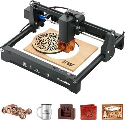 Genmitsu Kortek Laser Engraver 5W High Precision 0.01mm IR Compatible CNC Cutter