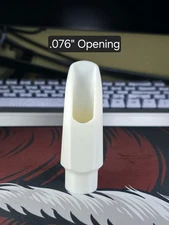 3D Printed Meyer 6M .076" Alto Saxophone Jazz Mouthpiece White