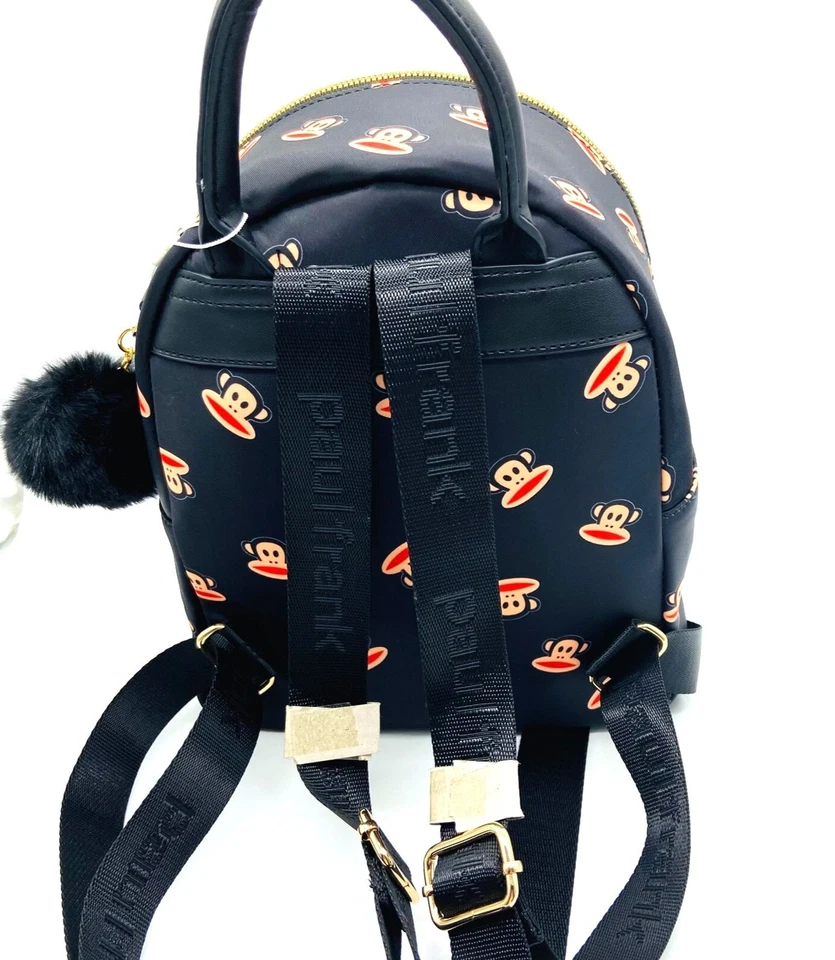 Mini Mochila Paul Frank Preta 2024 Julius Monkey NOVA com Etiquetas Nova Com Etiqueta - Imagem 4 de 4