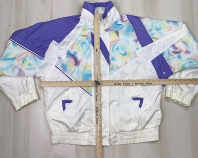 Vintage 80s 90s Retro Colorful Windbreaker Jacket Casual Club