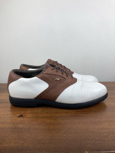 REEBOK Saddle Golf Shoes Brown White Leather RA801WSI 14-36315 Men’s Size 12 - Picture 4 of 12