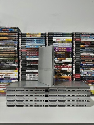 Sony PlayStation 2 PS2 Slim Console Only Silver  Tested & Working Fast Shipping 