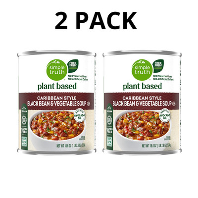 Simple Truth  Plant Based Caribbean Style Black Bean and Vegetable Soup - 2 PACK