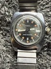 Vintage Timex Unisex Watch, Mechanical, Hand Wind, Black Dial, Date,Runs