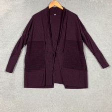 Lululemon Sit in Lotus Wrap II Cardigan Sweater Heather Plum See Measurements 