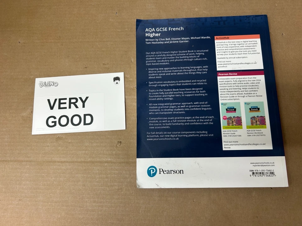 AQA GCSE French Higher Student Book by Clive Bell (Paperback) Free P+P - Image 2 of 2