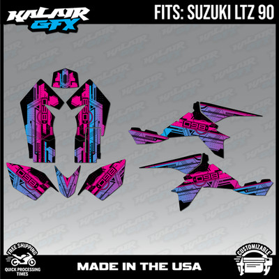 Graphics Kit for SUZUKI LTZ 90 LTZ90 (All Years) Future Series - Magenta