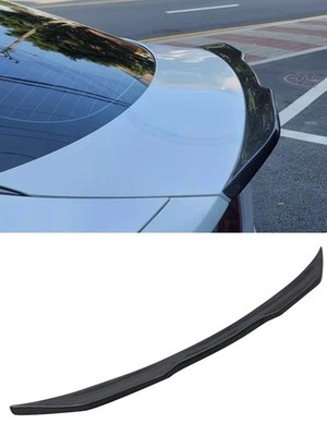 Carbon Fiber Rear Trunk Spoiler Lip Boot Wing For KIA Stinger 17-21 CS Style BLK