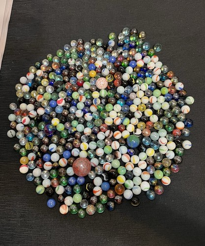 Vintage Imperial Marbles “Granpa's Cigar Box" Lot of 425