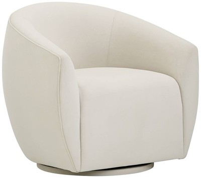 Jordan Cream Velvet Swivel Armchair